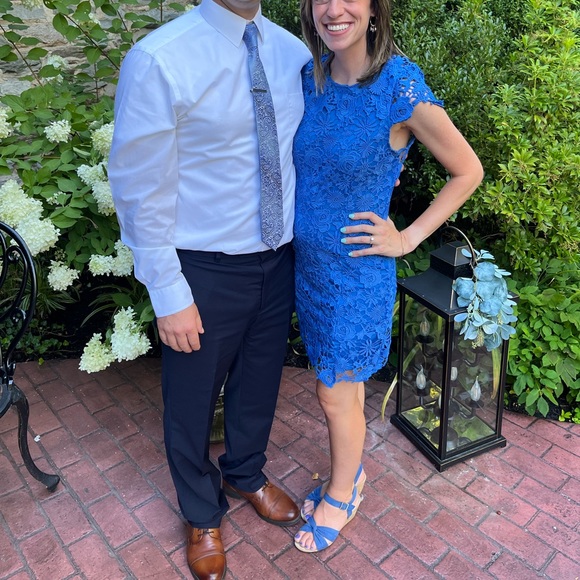 Small Lulu’s Blue Backless Lace Dress - Picture 13 of 16